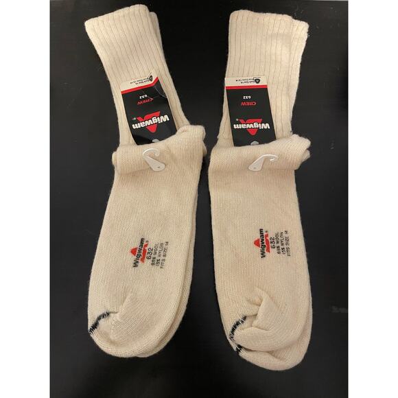 Wigwam Crew Socks Mens Size 13-14 Wool Blend 632 Superwash Made USA Pair of 2 - Picture 1 of 6